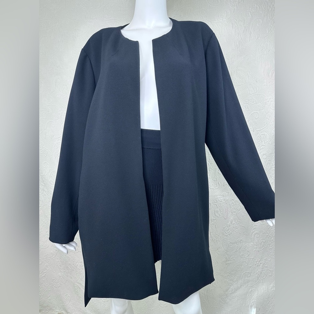 Premise Studio 18W NWT Woman Longline Collarless Blazer Duster Coat
